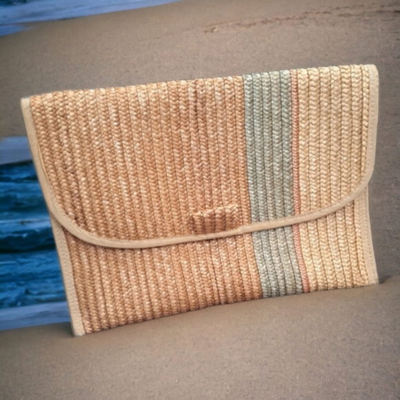 Bags Vintage Straw Clutch Crossbody Handbag Poshmark